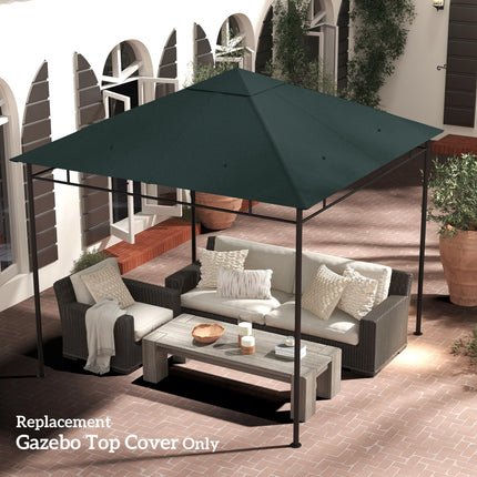 3 x 3 m Gazebo Canopy Replacement Cover, Garden Gazebo Roof Replacement with Dra