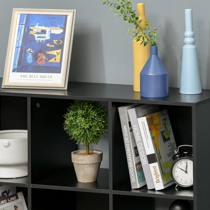 3-Tier 9-Cube Particle Board Storage Cabinet Bookcase Organizer - Black