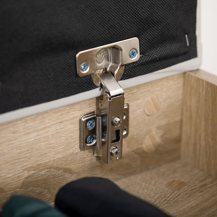 Shoe Cabinet Bench with Hidden Storage and Padded Seat Organiser Footwear Rack - Oak Tone