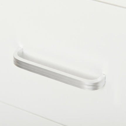 L-Shaped Corner Computer Desk with Storage Shelf and Drawer - White