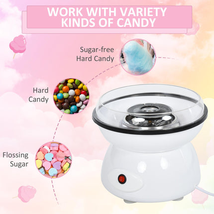 450W Candy Floss Machine, Professional Automatic Cotton Candy Sweet Machine with
