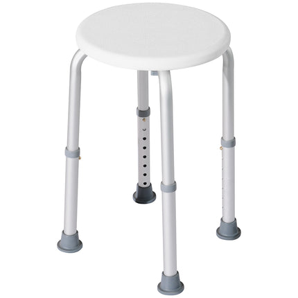 Adjustable Bath Chair Shower Seat for Elderly Safety - Cream White