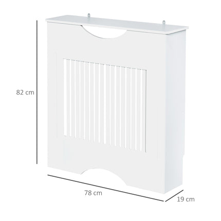 Radiator Cover 78W x 19D x 80.5H cm E1 Class 12mm MDF Engineered Wood - White