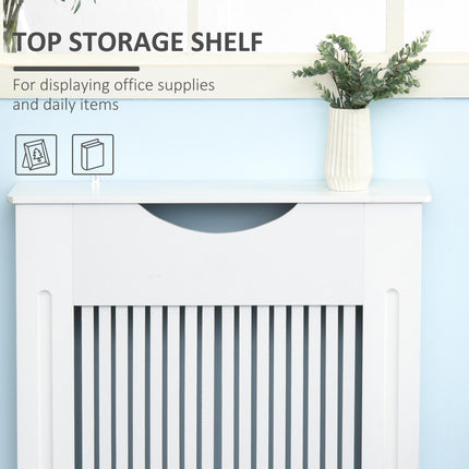 Radiator Cover 78W x 19D x 80.5H cm E1 Class 12mm MDF Engineered Wood - White
