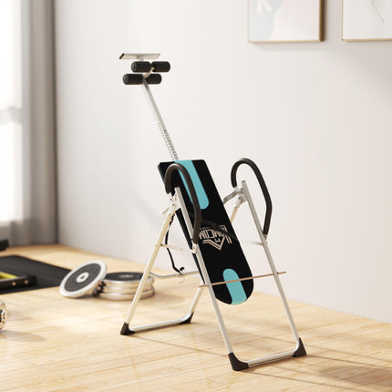 Foldable Gravity Inversion Table for Back Pain Relief - Black