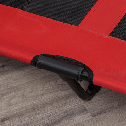 Raised Cooling Elevated Dog Bed with Breathable Mesh X Large 122x92x23cm - Red