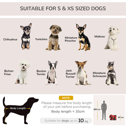 Portable Folding Dog Carrier Bag for Small Dogs 60x42x42 cm - Red