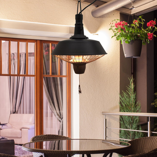 2100W Outdoor Ceiling Mounted Halogen Electric Heater Hanging Patio Garden Warme