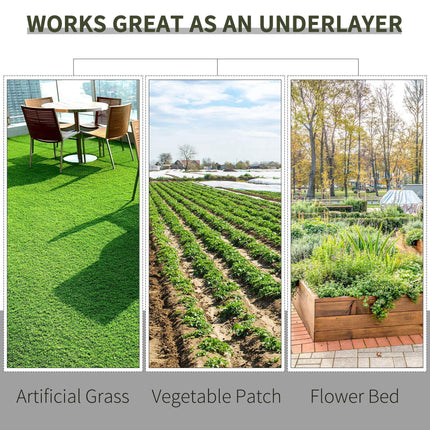 Heavy-Duty 2m x 50m Weed Barrier Fabric for Gardening - Black
