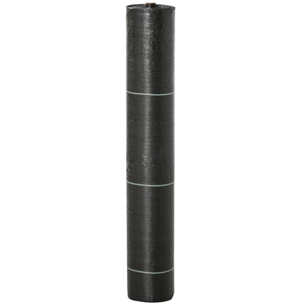 Heavy-Duty 2m x 50m Weed Barrier Fabric for Gardening - Black