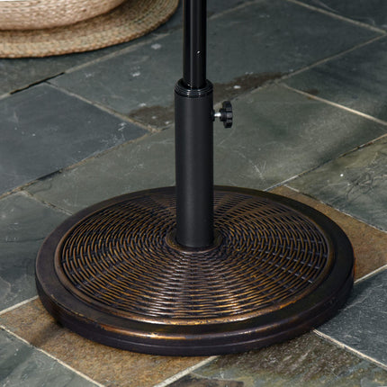 Offset Patio Umbrella Cement Base Stand for 35mm/38mm/48mm Cantilever Parasol - Black