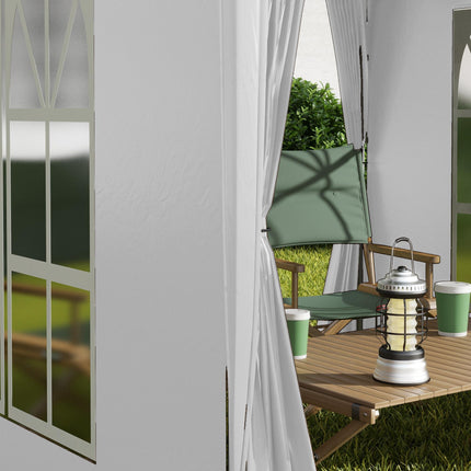 2m x 2m Pop Up Gazebo Canopy Set with Removable Sidewalls - White