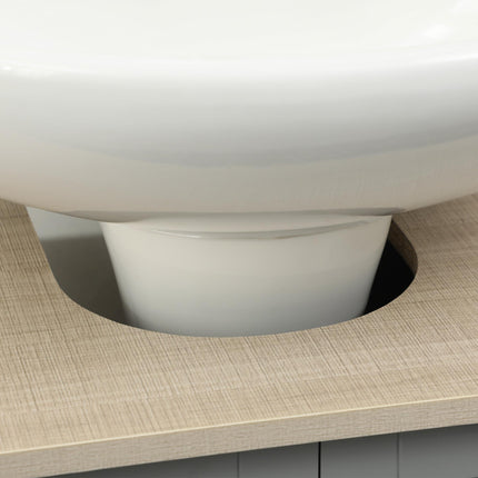 Under Sink Bathroom Storage Cabinet with Adjustable Shelf - Grey