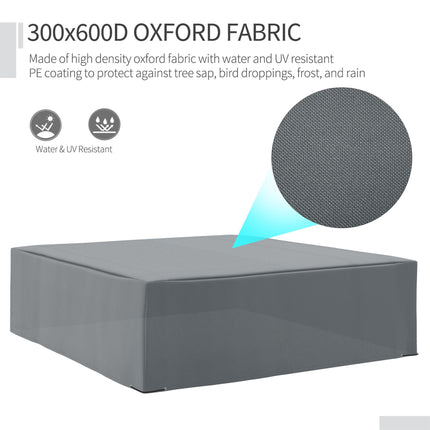 Oxford Waterproof UV Resistant Patio Corner Set Cover - Grey