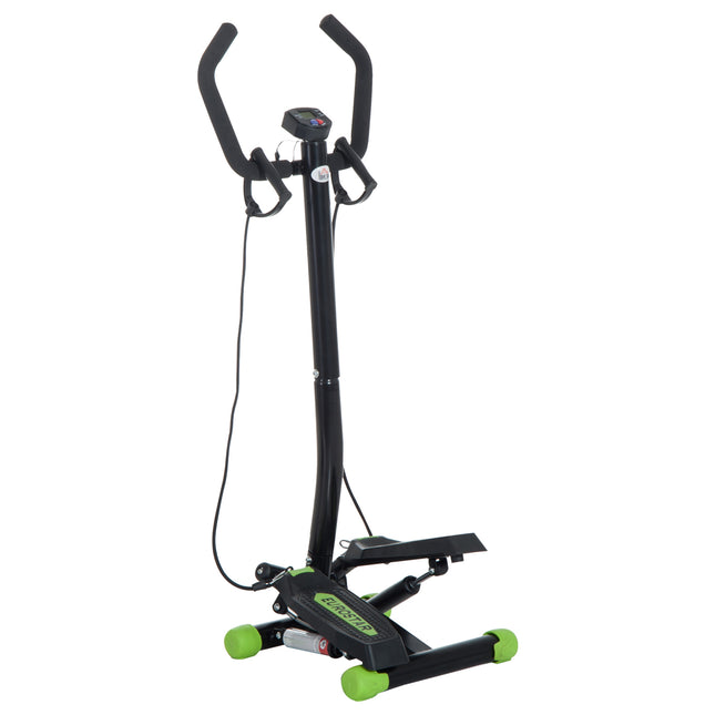 Free Stand Stepper 40L x 48W x 118H cm with Resistance Bands - Black/Green