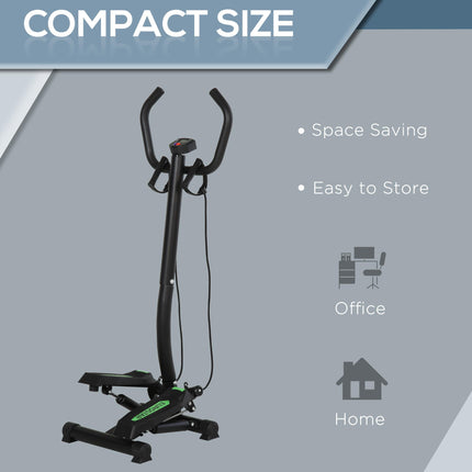 Free Stand Stepper 40L x 48W x 118H cm with Resistance Bands - Black/Green