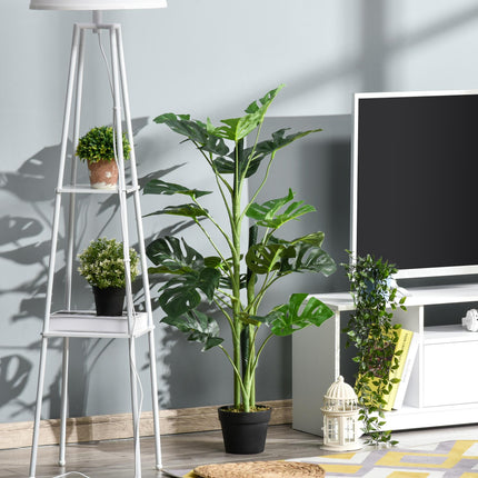 100cm Artificial Monstera Tree with 21 Leaves in Nursery Pot for Indoor Outdoor Décor - Green