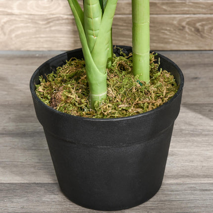 100cm Artificial Monstera Tree with 21 Leaves in Nursery Pot for Indoor Outdoor Décor - Green