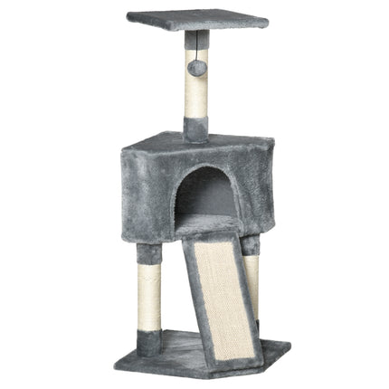 Corner Cat Tree for Indoor Cats, Kitten Tower with Scratching Post House Ladder