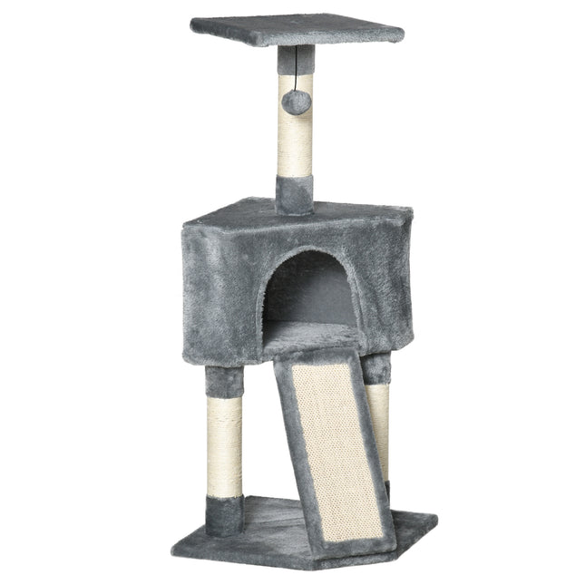 Corner Cat Tree for Indoor Cats, Kitten Tower with Scratching Post House Ladder