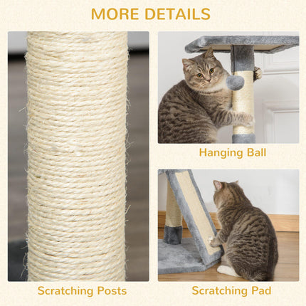 Corner Cat Tree for Indoor Cats, Kitten Tower with Scratching Post House Ladder