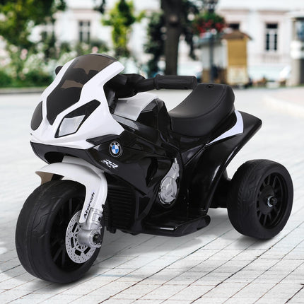Compatible Electric Kids Ride On BMW S1000RR Motorcycle with Headlights and Music 6V Battery Powered - Black