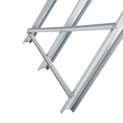 Heavy Duty Portable Adjustable Foldable Sawhorse Stand 100 kg Capacity - Silver Tone