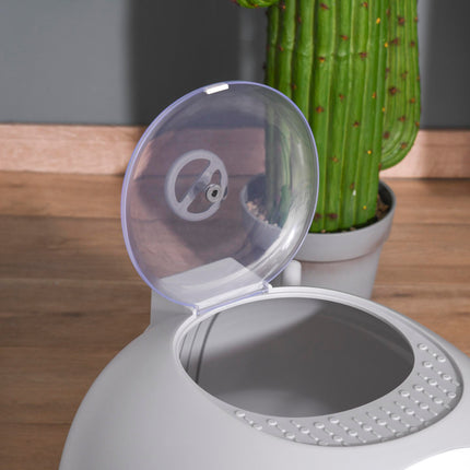 Cat Litter Box Toilet with Litter Scoop Enclosed Drawer, Front Entry Top Exit, E