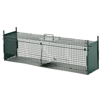 2-Door Humane Live Animal Trap for Small Animals Rat Mink Rabbit Raccoon Gopher Squirrel - Dark Green