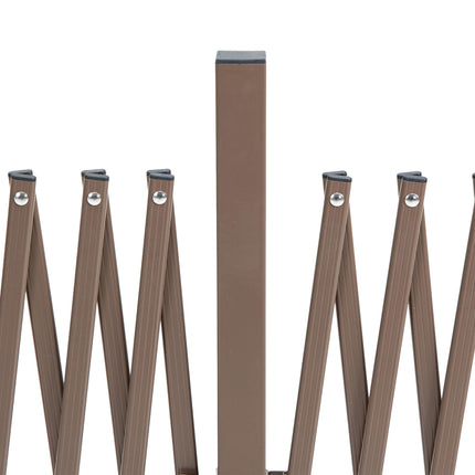 Expanding Aluminium Trellis Fence Panel Movable Garden Screen - Dark Brown