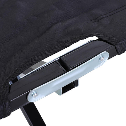 Lightweight Double Camping Cot Bed for Outdoor Comfort - Black
