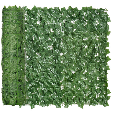 3 Metre UV-Stabilised Artificial Leaf Hedge Screen - Dark Green