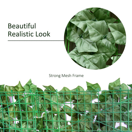 3 Metre UV-Stabilised Artificial Leaf Hedge Screen - Dark Green