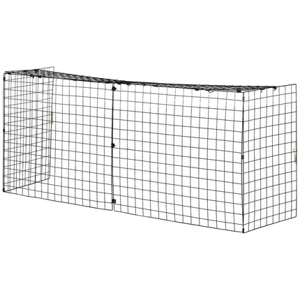 Extendable Safety Fireguard Screen Adjustable Fireplace Guard 81.5-160cm - Black