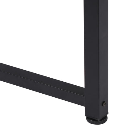 Computer Desk PC Writing Table with Adjustable Feet and Metal Frame 120x60x76cm - Oak Black