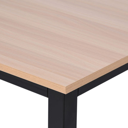 Computer Desk PC Writing Table with Adjustable Feet and Metal Frame 120x60x76cm - Oak Black