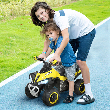 Toddler Ride On Car Walker Manual Foot-to-Floor Slider with Music & Lights 18-36 Months - Yellow