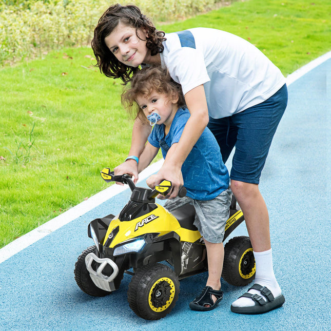 Toddler Ride On Car Walker Manual Foot-to-Floor Slider with Music & Lights 18-36 Months - Yellow