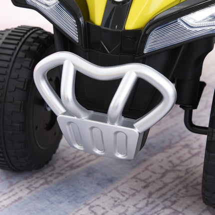 Toddler Ride On Car Walker Manual Foot-to-Floor Slider with Music & Lights 18-36 Months - Yellow