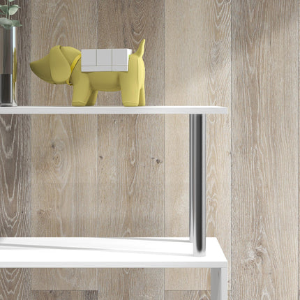 S Shape Wooden Bookcase Storage Display Unit 5 Shelves - White