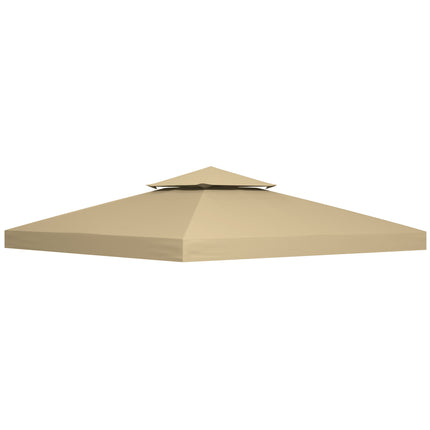 3x3 Metre Double Tier Gazebo Canopy Top Cover UV Resistant - Deep Beige