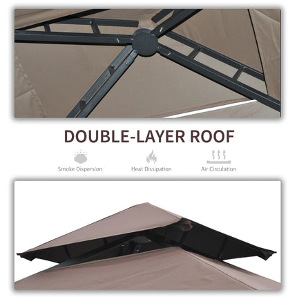 Waterproof 250x150cm Polyester Canopy Awning with UV Protection - Coffee
