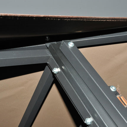 Waterproof 250x150cm Polyester Canopy Awning with UV Protection - Coffee