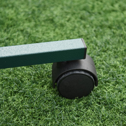 Bird Perch Stand with Wooden Perch, Feeding Bowls & Wheels for Small & Medium Birds - Green