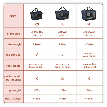 Folding Dog and Cat Carrier Bag with Cushion 60x41.5x41 cm - Dark Blue
