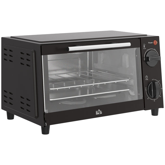 Mini Oven, 9L Countertop Electric Grill Toaster Oven with Adjustable Temperatur
