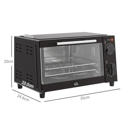 Mini Oven, 9L Countertop Electric Grill Toaster Oven with Adjustable Temperatur
