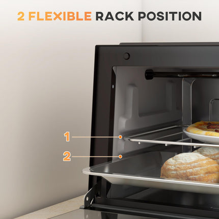 Mini Oven, 9L Countertop Electric Grill Toaster Oven with Adjustable Temperatur