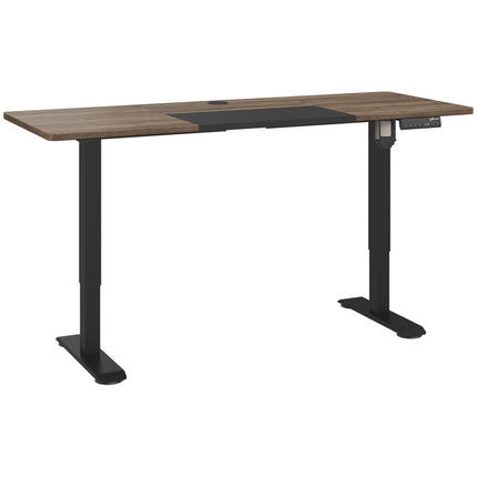 Electric Height Adjustable Standing Desk 140x70cm with 4 Memory Presets - Teak Black