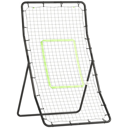 Rebounder Net Soccer Football Training Target with Ball Playback - Black